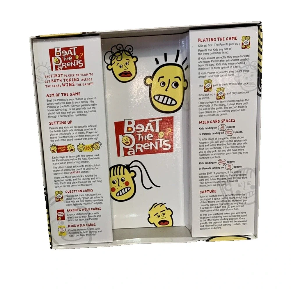 Beat The Parents Board Game Family Trivia Battle Ages 8+ Family Fun Complete